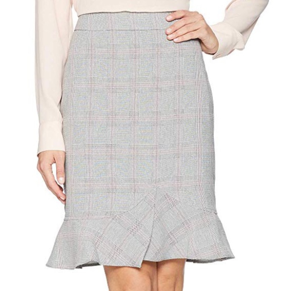 Tahari by ASL Plaid Pencil Skirt